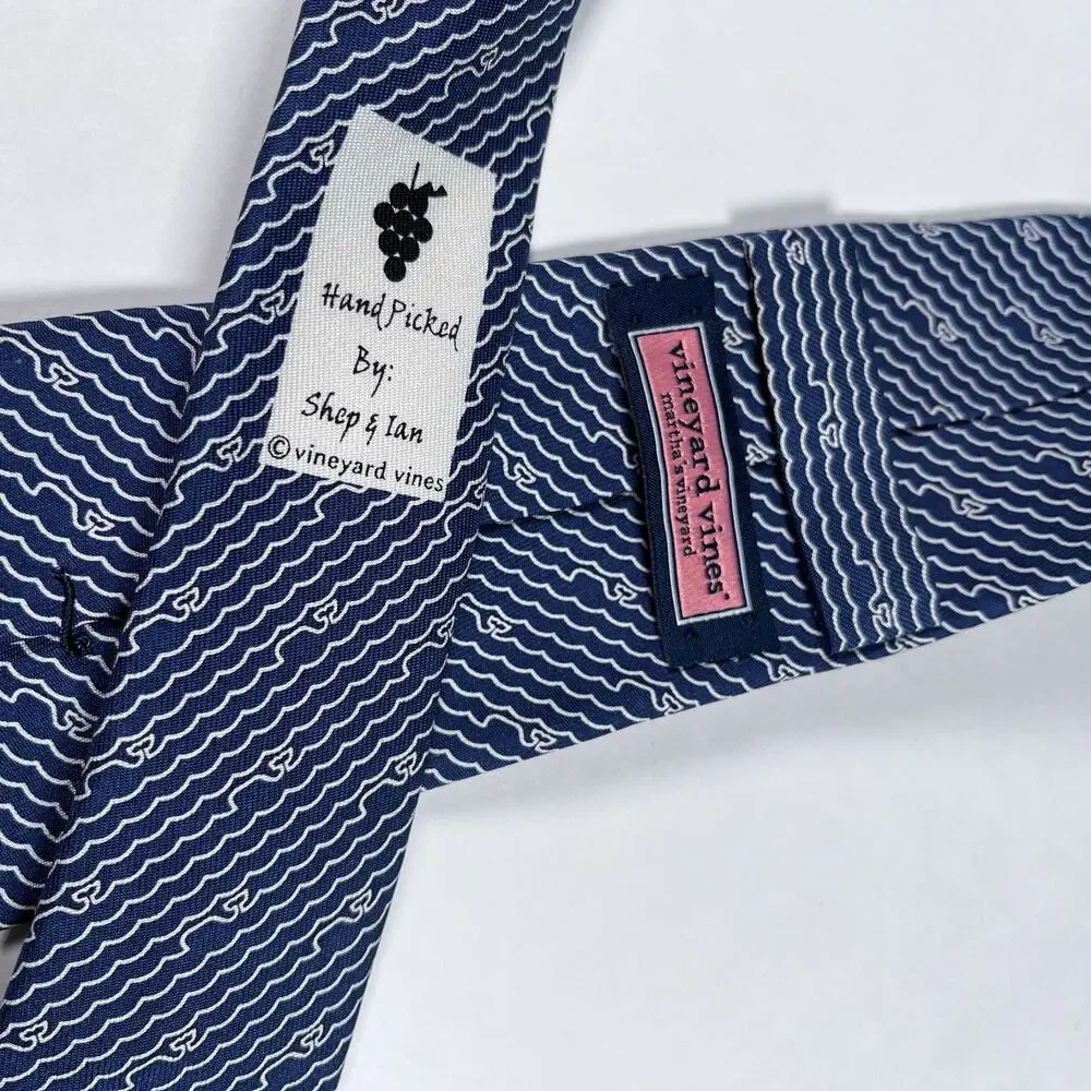 Vineyard Vines Boys Necktie Lot Whale Dog Golden Retriever Wool Silk One NWT